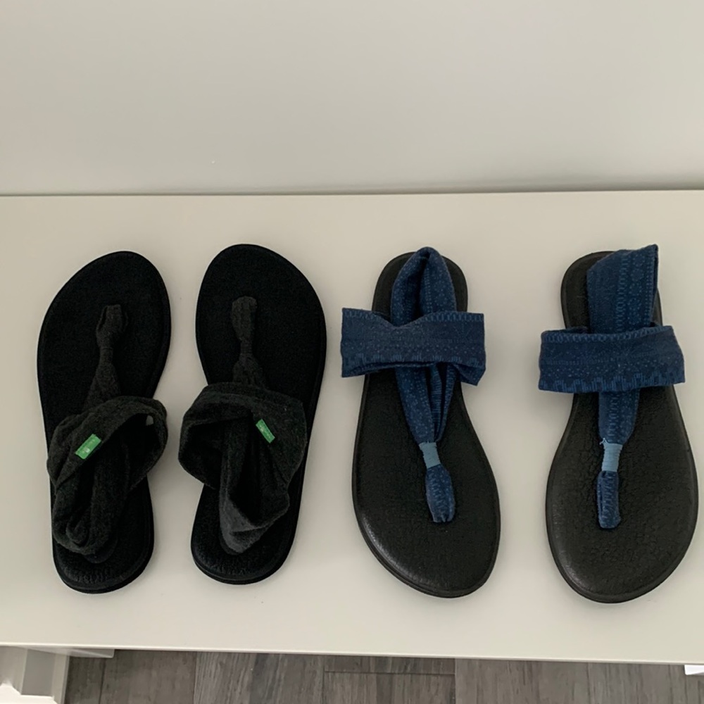 Sanouk Yoga Sandals Size 8 - 2 pairs!
